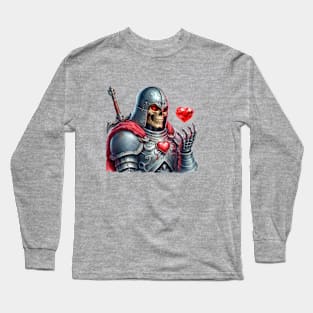 Skeleton Knight Finds Love Long Sleeve T-Shirt